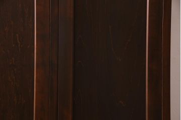 ラフジュ工房オリジナル　ヒノキ無垢材・ヒバ材　チェッカーガラス入り　ノスタルジックな雰囲気漂う3人用ロッカー(ワードローブ)(R-037783)
