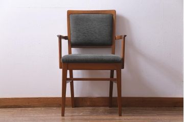ヴィンテージ家具　北欧ビンテージ　チーク材　ぬくもりを感じる昔懐かしいダイニングチェア(椅子)(R-037787)