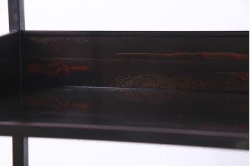 ビンテージ　国産工芸家具　漆塗り・螺鈿細工　上質な和の雰囲気漂う茶棚(飾り棚、収納棚、ヴィンテージ)(R-037788)