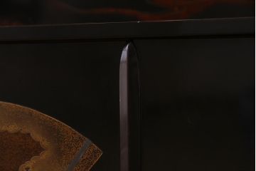ビンテージ　国産工芸家具　漆塗り・螺鈿細工　上質な和の雰囲気漂う茶棚(飾り棚、収納棚、ヴィンテージ)(R-037788)