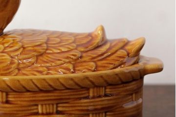 ヴィンテージ雑貨　イギリス　アヒルの卵入れ(小物入れ、ポット、ビンテージ)(R-037791)