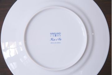 中古　リモージュ　HAVILAND(アビランド)　フリュイエテ　エメラルド　プレート(皿)(R-037794)