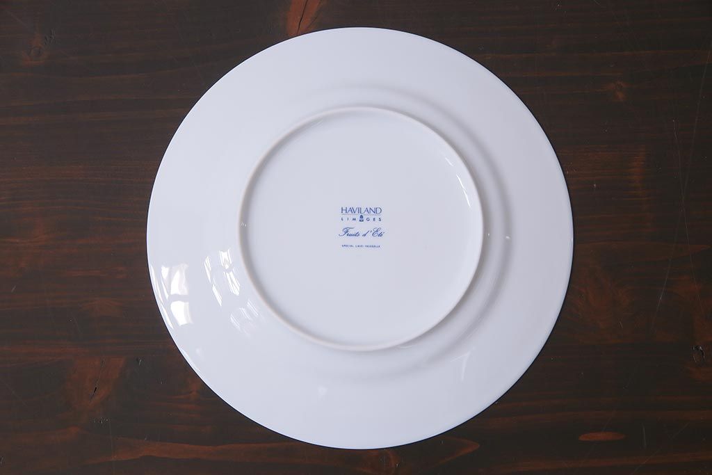 中古　リモージュ　HAVILAND(アビランド)　フリュイエテ　エメラルド　プレート(皿)(R-037795)