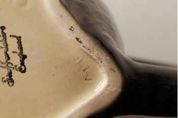 ヴィンテージ雑貨　イギリスビンテージ　Tony wood(トニーウッド)　キジトラ　猫型のティーポット(ネコ型ポット、茶器)(R-037804)