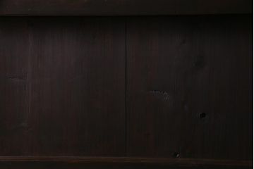 アンティーク建具　明治大正期　新潟産　前面鉄板　特大金具が存在感を放つ蔵戸(鉄扉、引き戸、玄関戸)(R-037805)