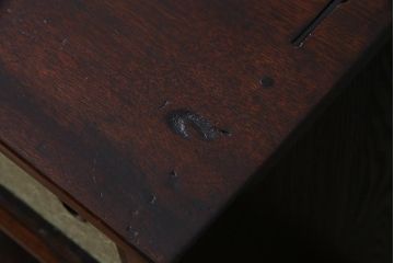 アンティーク家具　大正昭和初期　縞黒檀・桐材・栓材　銅金具　上手物!上質な作りの茶箪笥(茶棚、収納棚、違い棚、桐箪笥、桐たんす)(R-037806)