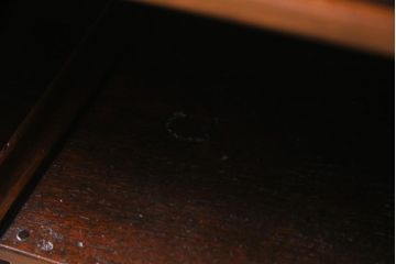 アンティーク家具　大正昭和初期　縞黒檀・桐材・栓材　銅金具　上手物!上質な作りの茶箪笥(茶棚、収納棚、違い棚、桐箪笥、桐たんす)(R-037806)