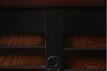 アンティーク家具　古民具・骨董　前面ケヤキ材　格式高い和の空間を演出する松本帳場箪笥(衣装箪笥、引き出し)(R-037807)