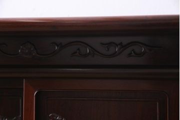 ビンテージ家具　指物家具　紫檀と漆が上品さ醸し出す茶棚(収納棚、飾り棚)(R-037809)