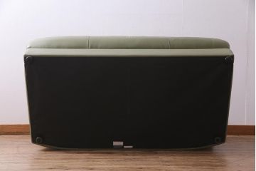 中古　カリモク　ナチュラルテイストにも馴染むオリーブグリーンの2.5人掛けソファ(037814)