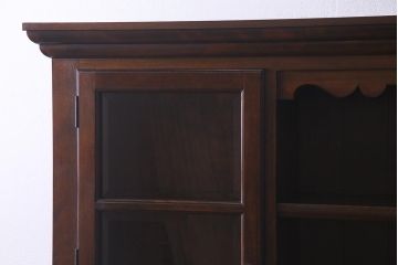 中古　松本民芸家具　特注品!F型食器棚　和洋折衷スタイルにおすすめの食器棚(カップボード、キャビネット、収納棚)(R-037817)