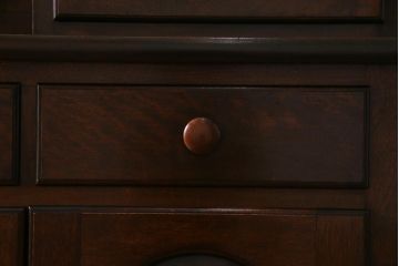 中古　松本民芸家具　特注品!F型食器棚　和洋折衷スタイルにおすすめの食器棚(カップボード、キャビネット、収納棚)(R-037817)