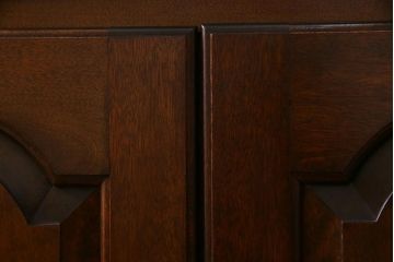 中古　松本民芸家具　特注品!F型食器棚　和洋折衷スタイルにおすすめの食器棚(カップボード、キャビネット、収納棚)(R-037817)