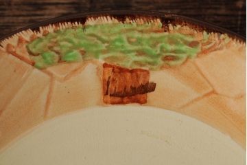 ヴィンテージ雑貨　イギリス　コテージのようなデザインが可愛らしいカップ&ソーサー(洋食器、ビンテージ)(R-037818)