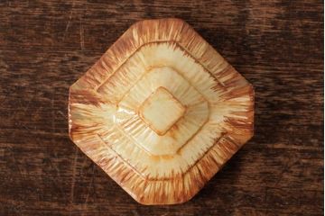 ヴィンテージ雑貨　イギリス　Keele St. Pottery(KSP)　COTTAGEWARE(コテージウェア)　ミルクジャグ&シュガーポット(クリーマー、ビンテージ)(R-037819)