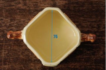 ヴィンテージ雑貨　イギリス　Keele St. Pottery(KSP)　COTTAGEWARE(コテージウェア)　ミルクジャグ&シュガーポット(クリーマー、ビンテージ)(R-037819)