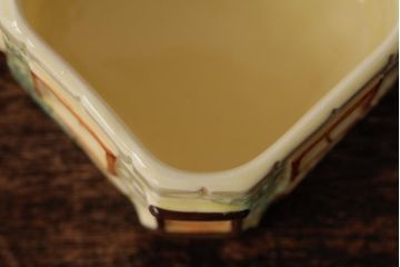 ヴィンテージ雑貨　イギリス　Keele St. Pottery(KSP)　COTTAGEWARE(コテージウェア)　ミルクジャグ&シュガーポット(クリーマー、ビンテージ)(R-037819)