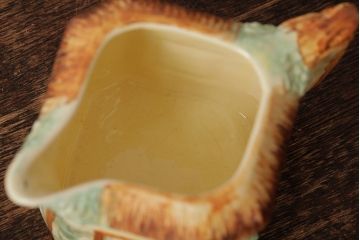ヴィンテージ雑貨　イギリス　Keele St. Pottery(KSP)　COTTAGEWARE(コテージウェア)　ミルクジャグ&シュガーポット(クリーマー、ビンテージ)(R-037819)
