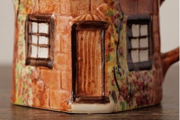 ヴィンテージ雑貨　イギリス　Keele St. Pottery(KSP)　COTTAGEWARE(コテージウェア)　ミルクジャグ&シュガーポット(クリーマー、ビンテージ)(R-037820)