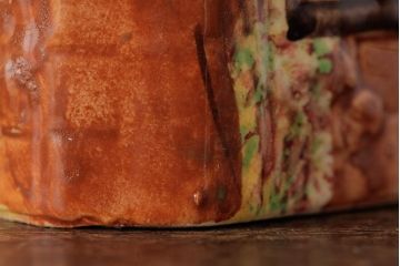 ヴィンテージ雑貨　イギリス　Keele St. Pottery(KSP)　COTTAGEWARE(コテージウェア)　ミルクジャグ&シュガーポット(クリーマー、ビンテージ)(R-037820)