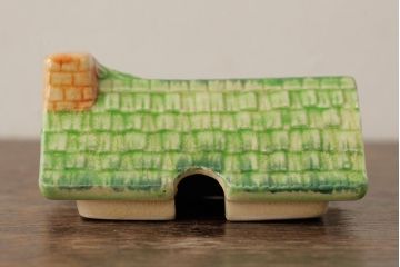 ヴィンテージ雑貨　イギリス　Keele St. Pottery(KSP)　COTTAGEWARE(コテージウェア)　ミルクジャグ&シュガーポット(クリーマー、ビンテージ)(R-037820)