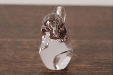 アンティーク雑貨　イギリス　鳥　ガラスのペーパーウエイト(ディスプレイ、重し)(R-037822)