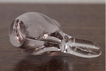 アンティーク雑貨　イギリス　鳥　ガラスのペーパーウエイト(ディスプレイ、重し)(R-037822)