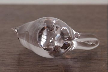 アンティーク雑貨　イギリス　鳥　ガラスのペーパーウエイト(ディスプレイ、重し)(R-037822)