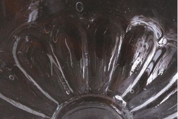 アンティーク雑貨　大正期　無色吹きガラス氷コップ3点セット(R-037823)