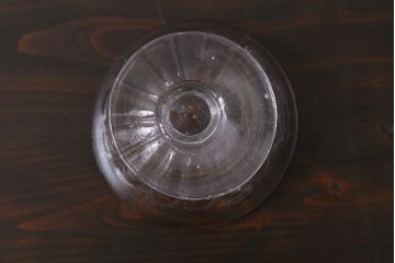 アンティーク雑貨　大正期　無色吹きガラス氷コップ3点セット(R-037823)