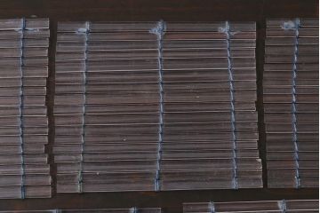 アンティーク雑貨　大正期　ガラス簾　コースター5枚(すだれ)(R-037824)