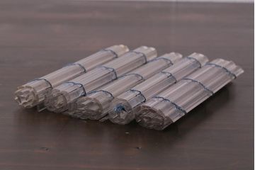 アンティーク雑貨　大正期　ガラス簾　コースター5枚(すだれ)(R-037824)