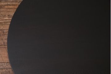 アンティーク家具　和製アンティーク　昭和初期　栓材　味のあるレトロな丸ちゃぶ台(折り畳み式テーブル、ローテーブル、座卓)(R-037832)