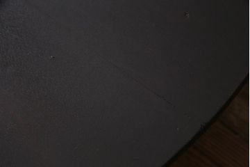 アンティーク家具　和製アンティーク　昭和初期　栓材　味のあるレトロな丸ちゃぶ台(折り畳み式テーブル、ローテーブル、座卓)(R-037832)