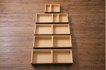 中古　北海道民芸家具　特注品!　縦型タイプが取り入れやすい整理箱(チェスト)(R-037853)