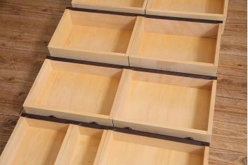 中古　北海道民芸家具　特注品!　縦型タイプが取り入れやすい整理箱(チェスト)(R-037853)