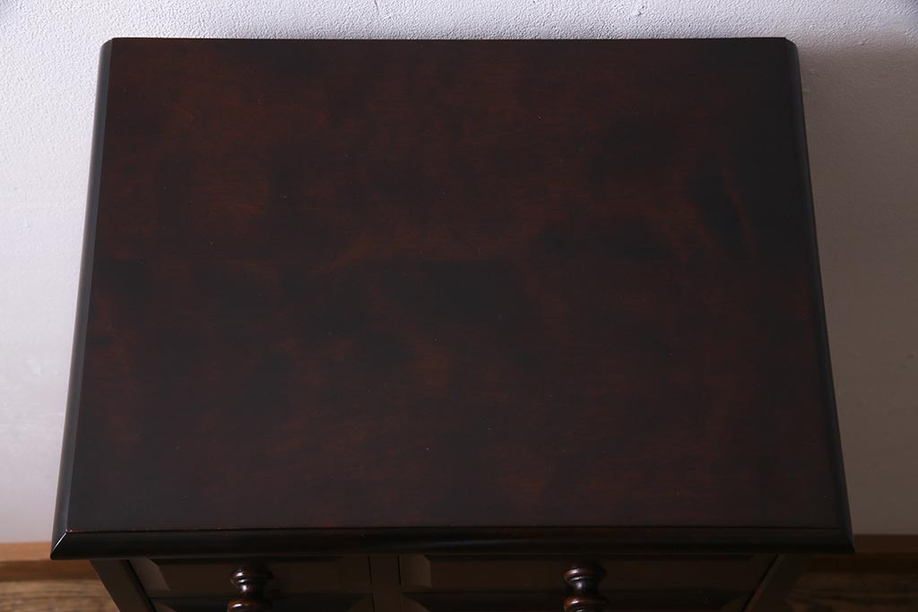 中古　北海道民芸家具　特注品!　縦型タイプが取り入れやすい整理箱(チェスト)(R-037853)