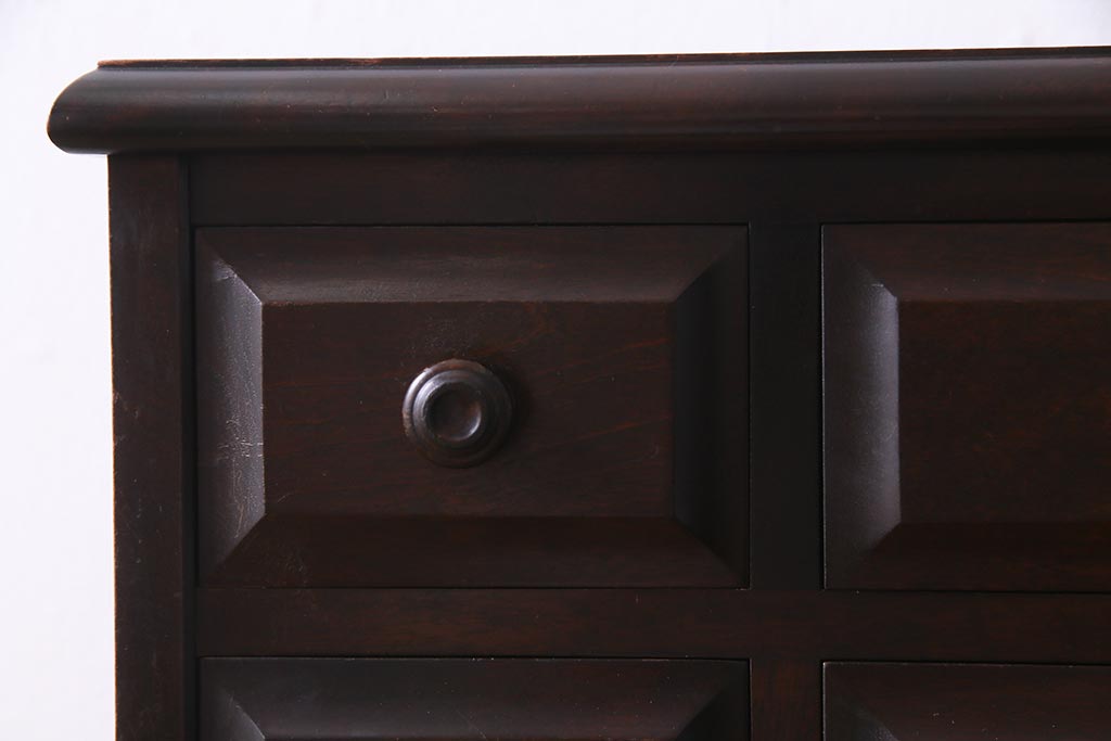 中古　北海道民芸家具　特注品!　縦型タイプが取り入れやすい整理箱(チェスト)(R-037853)