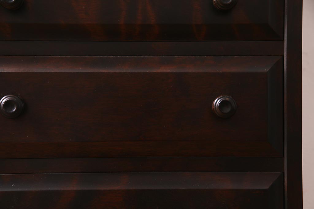 中古　北海道民芸家具　特注品!　縦型タイプが取り入れやすい整理箱(チェスト)(R-037853)