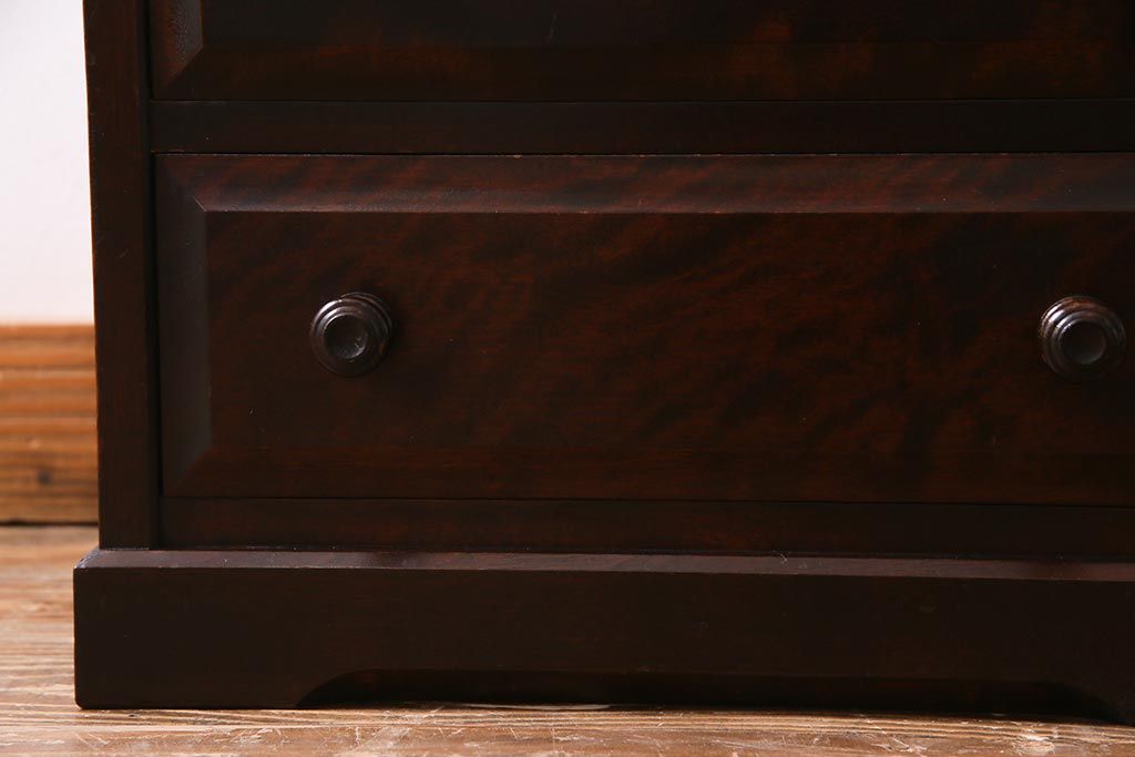 中古　北海道民芸家具　特注品!　縦型タイプが取り入れやすい整理箱(チェスト)(R-037853)