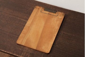 アンティーク雑貨　和製アンティーク　昭和初期　古い質感が味のある木製バインダー(R-037862)