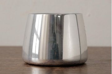 ヴィンテージ雑貨　イギリス製　SONA社　木製の取っ手が可愛らしいアルミティーセット(シュガーポット、ミルクポット、ビンテージ)(R-037867)