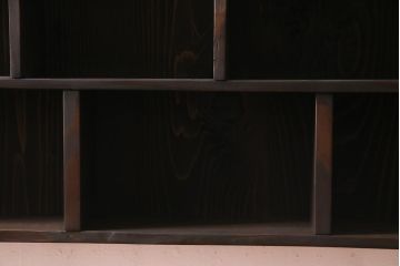 ラフジュ工房オリジナル　古材リメイク家具　スタイリッシュな収納が叶う壁掛けマス目棚(壁掛け収納棚、ウォールラック)(R-037871)