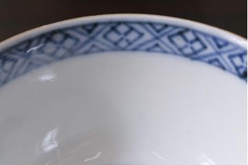 アンティーク雑貨　江戸期　色絵蓋付茶碗3個(伊万里)(R-037873)