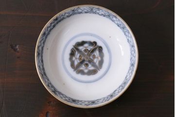 アンティーク雑貨　江戸期　色絵蓋付茶碗3個(伊万里)(R-037874)