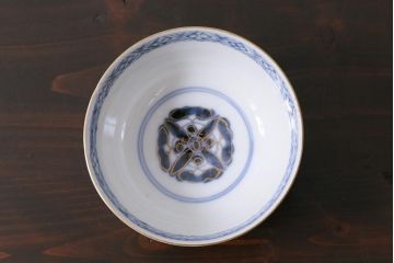 アンティーク雑貨　江戸期　色絵蓋付茶碗2個(伊万里)(R-037875)