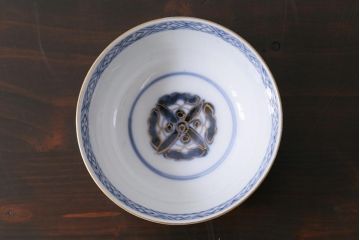 アンティーク雑貨　江戸期　色絵蓋付茶碗2個(伊万里)(R-037876)