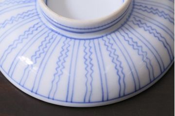 アンティーク雑貨　江戸明治期　染付蓋茶碗2個(R-037877)