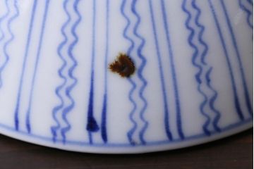 アンティーク雑貨　江戸明治期　染付蓋茶碗2個(R-037877)