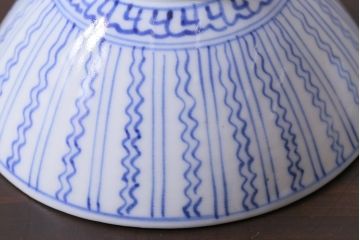 アンティーク雑貨　江戸明治期　染付蓋茶碗2個(R-037877)